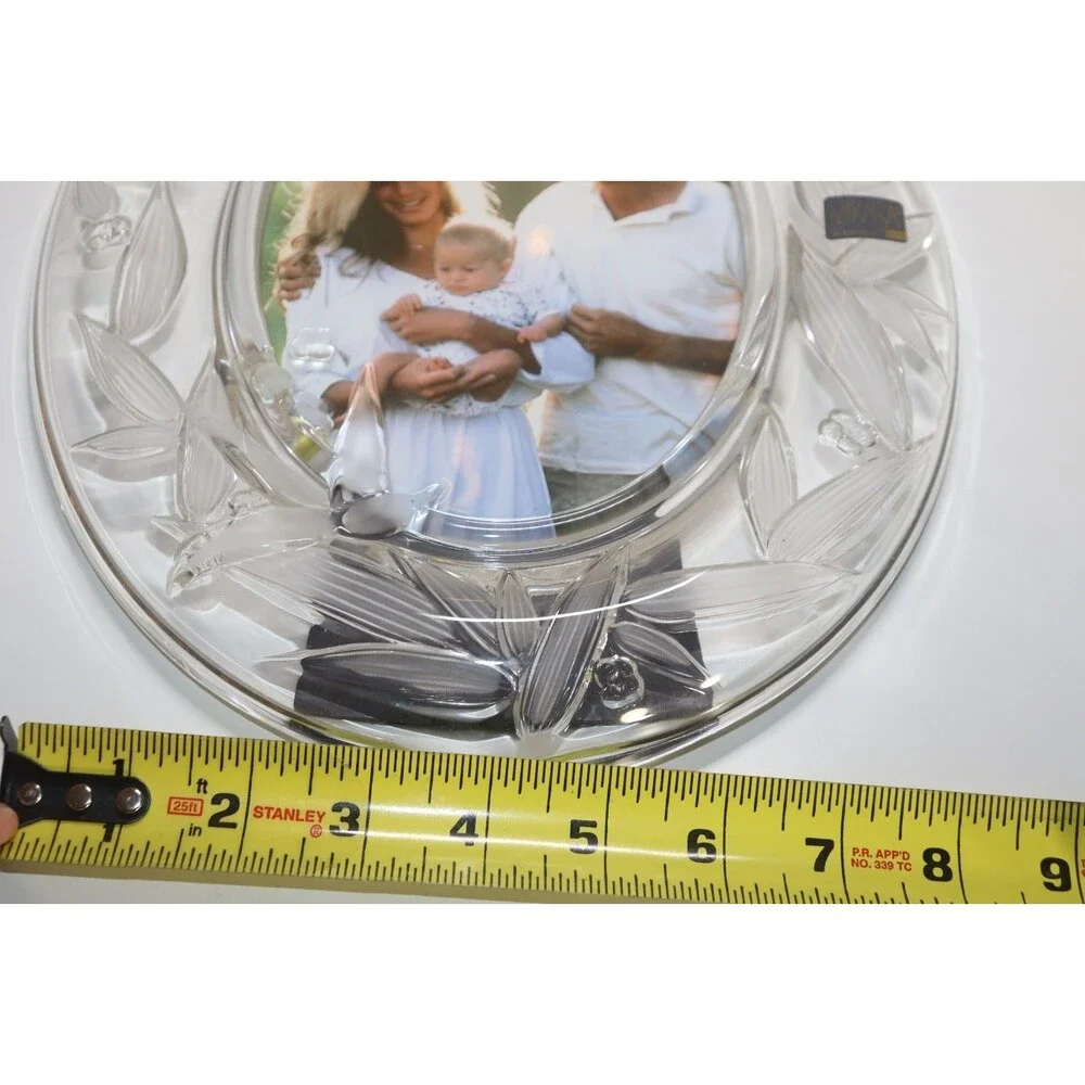 Mikasa Crystal Cherish Oval Picture Frame 11 Half SA 302 829 With Original Box